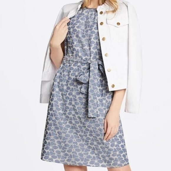 Embroidered Chambray Dress - Picture 8 of 8